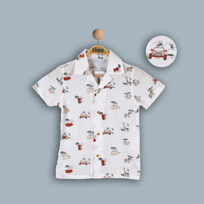 Wholesale Baby Boys Short Sleeve Shirt 6-24M Timo 1018-TE4DT202242251 - Timo