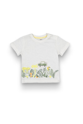 Wholesale Baby Boys T-Shirt 6-18M Tuffy 1099-1710 Экрю