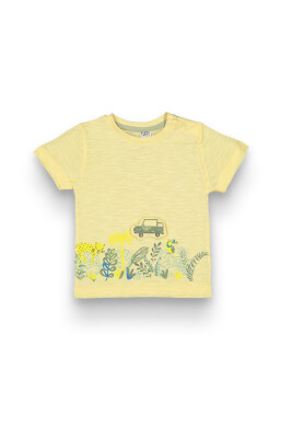 Wholesale Baby Boys T-Shirt 6-18M Tuffy 1099-1710 Светло-жёлтый 