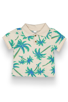 Wholesale Baby Boys T-shirt 6-18M Tuffy 1099-1712 Бежевый 