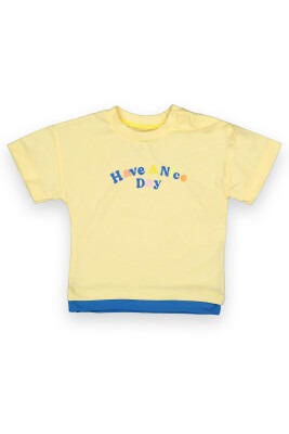 Wholesale Baby Boys T-shirt 6-18M Tuffy 1099-8015 Жёлтый 