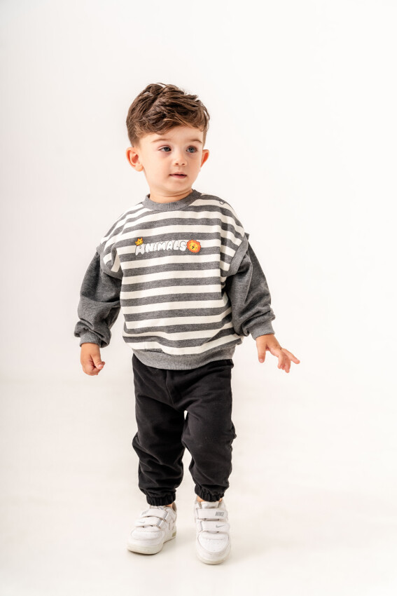 Wholesale Baby Boys Tracksuit Set 6-18M Tuffy 1099-0827 - 2