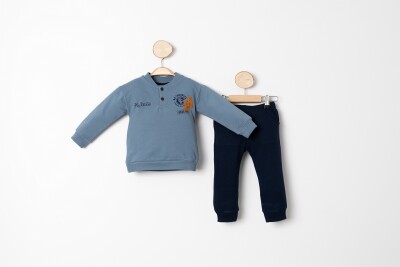 Wholesale Baby Boys Tracksuit Set 9-24M Sani 1068-10032 Синий