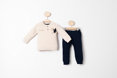 Wholesale Baby Boys Tracksuit Set 9-24M Sani 1068-10032 Бежевый 