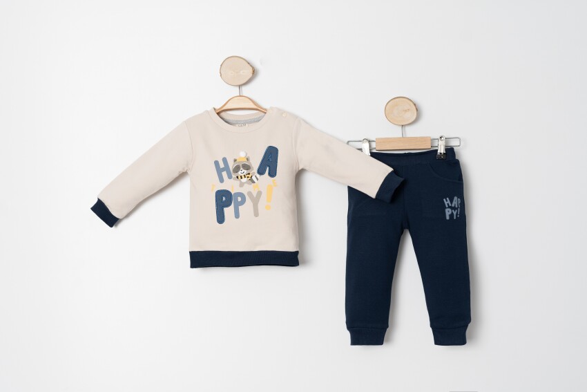 Wholesale Baby Boys Tracksuit Set 9-24M Sani 1068-10033 - 3