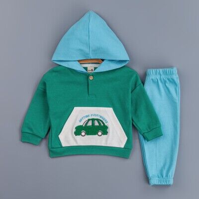 Wholesale Baby Boys Tracksuit Set With Hoodie 6-24M BabyZ 1097-4743 - 1