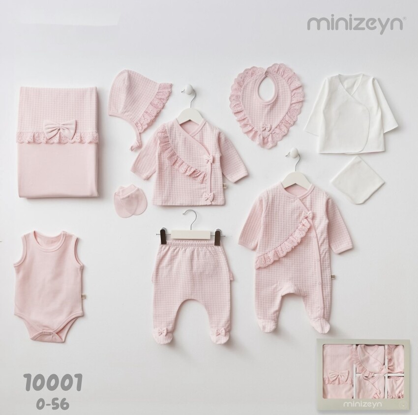 Wholesale Baby Girl 10pcs Newborn Hospital Outlet Set 0-3M Minizeyn 2014-10001 - 1