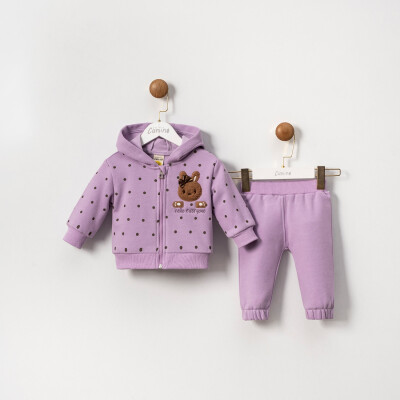 Wholesale Baby Girl 2-Piece Cardigan and Pants Set 6-18M Cumino 1014-CMN3580 - Cumino