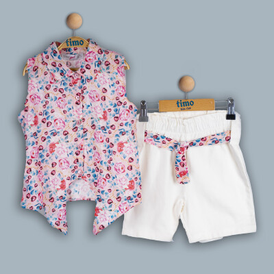 Wholesale Baby Girl 2-Piece Shirt and Shorts Set 6-24M Timo 1018-TK4DÜ012243411 - Timo