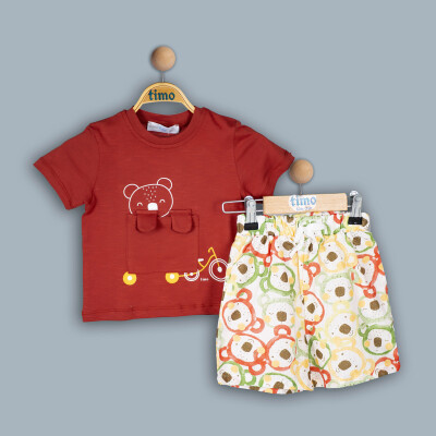 Wholesale Baby Girl 2-Piece T-Shirt and Shorts Set 6-24M Timo 1018-TE4DT202241501 - 3