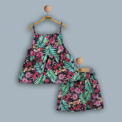 Wholesale Baby Girl 2-Piece with Dress and Shorts Set 6-24M Timo 1018-TK4DT082241831 Пурпурный 