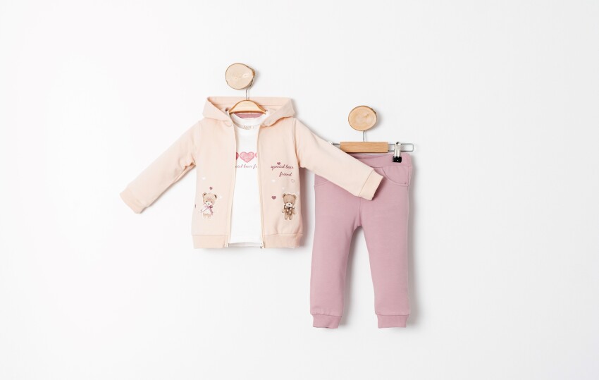 Wholesale Baby Girl 3-Piece Tracksuit 9-24M Sani 1068-10003 - 4