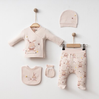 Wholesale Baby Girl 5pcs Newborn Set 0-3M Vina baby 2042-003010-1 - Vina Baby