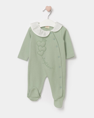 Wholesale Baby Girl Asimetria Jumpsuit 3-9M Bupper Kids 1053-24545 Зелёный 