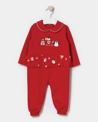 Wholesale Baby Girl Christmas Themed Jumpsuit 3-12M Bupper Kids 1053-24924 - Bupper Kids