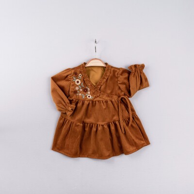 Wholesale Baby Girl Dress 6-24M Bubbly 2035-840 Горчичный