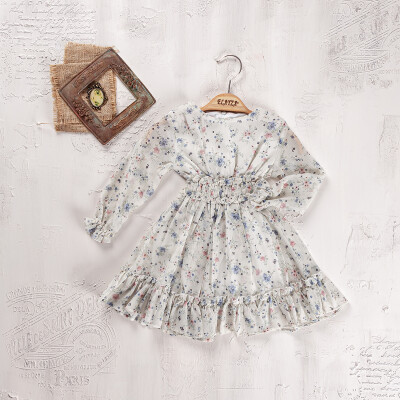 Wholesale Baby Girl Dress 9-24M Elayza 2023-2222 Экрю