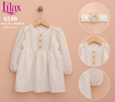 Wholesale Baby Girl Dress 9-24M Lilax 1049-6530 - Lilax