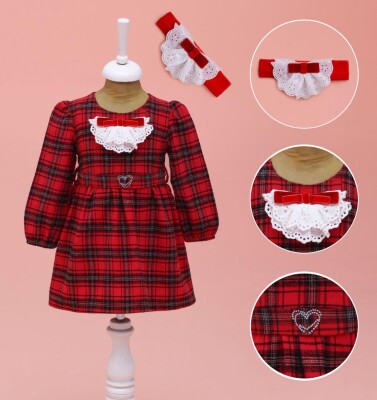 Wholesale Baby Girl Dress with Headband 9-24M Lilax 1049-6611 - Lilax