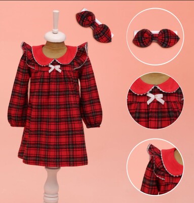 Wholesale Baby Girl Dress with Headband 9-24M Lilax 1049-6615 - Lilax