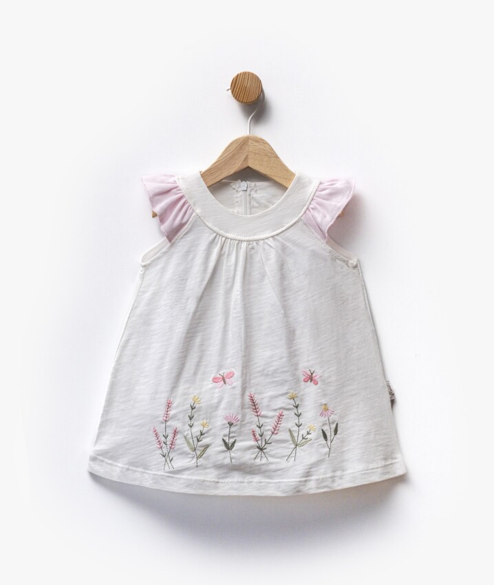 Wholesale Baby Girl Embroidered Dress 6-36M Flexi Baby 2063-229484 - 3