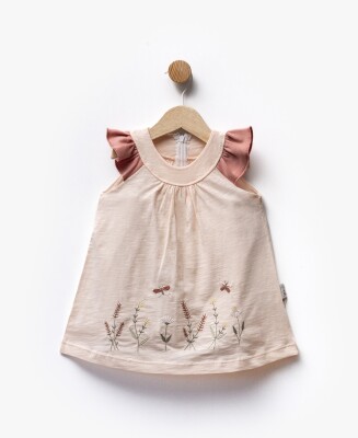 Wholesale Baby Girl Embroidered Dress 6-36M Flexi Baby 2063-229484 Лососевый цвет