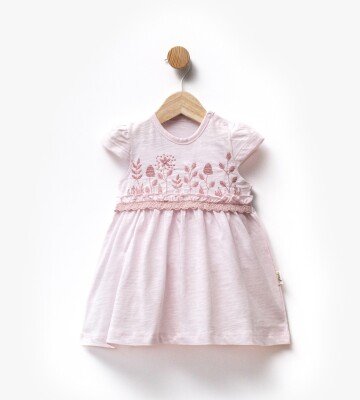 Wholesale Baby Girl Embroidered Dress 6-36M Flexi Baby 2063-229486 Розовый 