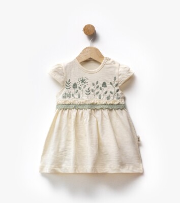 Wholesale Baby Girl Embroidered Dress 6-36M Flexi Baby 2063-229486 Кремовый цвет 