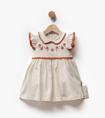 Wholesale Baby Girl Embroidered Dress 6-36M Flexi Baby 2063-229497 Черепичный цвет