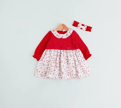 Wholesale Baby Girl Flower Patterned Dress 6-18M BabyRose 1002-4703 - Babyrose (1)