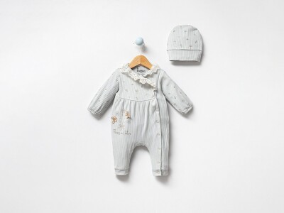 Wholesale Baby Girl Hat Jumpsuit 0-9M Bubbles 2040-3020 - 5