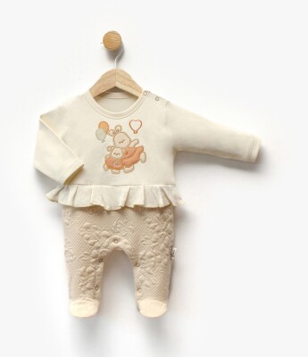 Wholesale Baby Girl Newborn Jumpsuit 0-6M Flexi Baby 2063-252315 Бежевый 