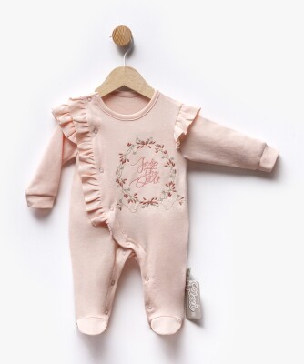 Wholesale Baby Girl Newborn Patterned Jumpsuit 0-6M Flexi Baby 2063-252325 Лососевый цвет