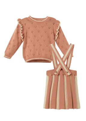 Wholesale Baby Girl Organic Cotton Pleated Skirt Set 6-36M Patique 1061-21166 - 2