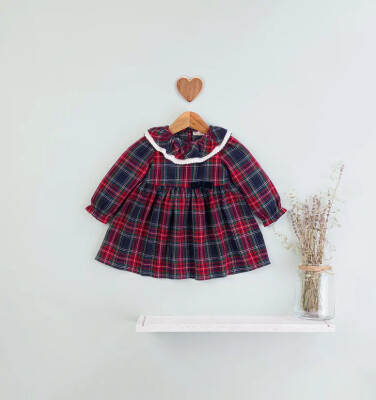 Wholesale Baby Girl Plaid Dress 3-12M BabyRose 1002-4692 - Babyrose