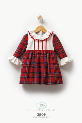 Wholesale Baby Girl Plaid Dress 6-24M Tongs 1028-3909 - Tongs