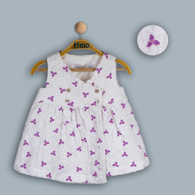 Wholesale Baby Girl Purple Dress 6-24M Timo 1018-TK4DÜ042243191 Фиолетовый