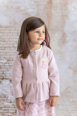 Wholesale Baby Girl Rabbit Embroidered Jacket 6-48M Mininio 2062-252M2TVS26 - Mininio