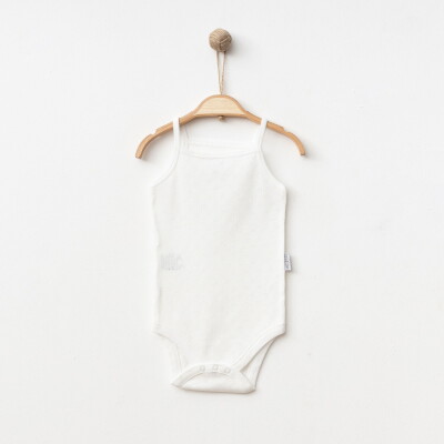 Wholesale Baby Girl Rope Suspender Bodysuit 1-2-3Y Gümüş Baby 2043-0069 Экрю