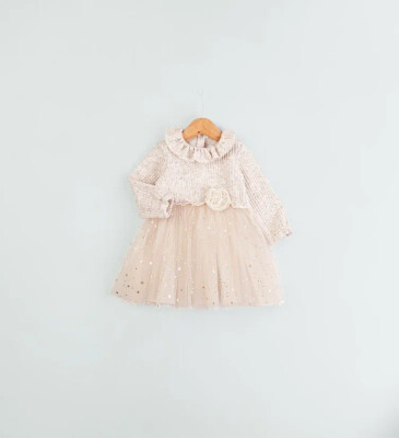 Wholesale Baby Girl Tirko Dress 6-18M BabyRose 1002-4712 Бежевый 