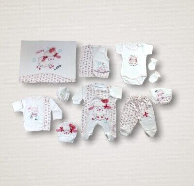 Wholesale Baby Girls 10-Piece Newborn Set 0-3M Tomuycuk 1074-15215 - Tomuycuk