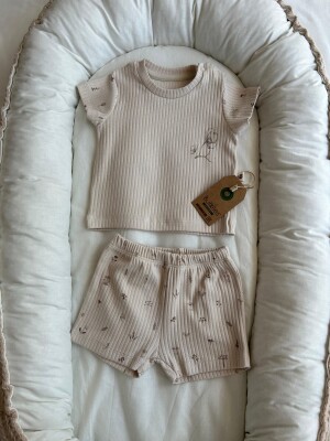 Wholesale Baby Girls 2-Piece 100% Cotton Shorts and T-shirt Set 3-18M Bubbles 2040-9000 - Bubbles