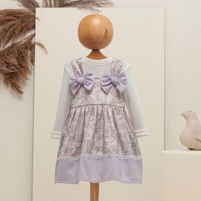 Wholesale Baby Girls 2-Piece Blouse and Dress Set 6-18M Babymuz 2009-5061 Лиловый 