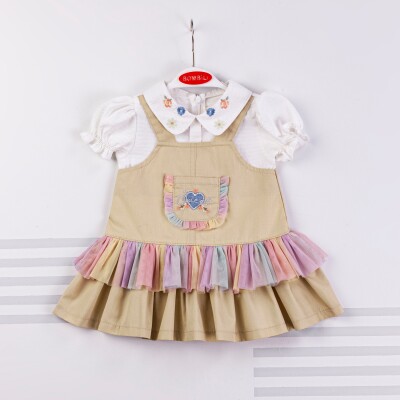 Wholesale Baby Girls 2-Piece Blouse and Dress Set 9-24M Bombili 1004-6354 - 2