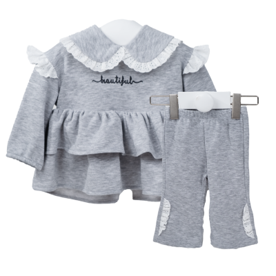 Wholesale Baby Girls 2-Piece Blouse and Pants Set 6-18M Serkon Baby&Kids 1084-M0574 - Serkon Baby&Kids (1)