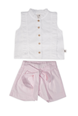 Wholesale Baby Girls 2-Piece Blouse and Shorts set 6-18M BabyZ 1097-5710 - 2
