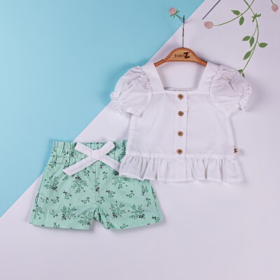 Wholesale Baby Girls 2-Piece Blouse and Shorts set 6-18M BabyZ 1097-5721 - 1