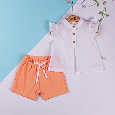 Wholesale Baby Girls 2-Piece Blouse and Shorts Set 6-18M BabyZ 1097-5728 - BabyZ