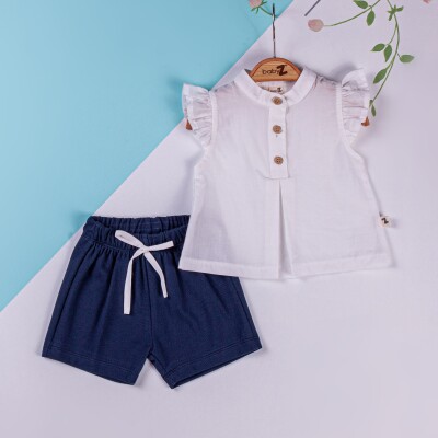 Wholesale Baby Girls 2-Piece Blouse and Shorts Set 6-18M BabyZ 1097-5728 - 2