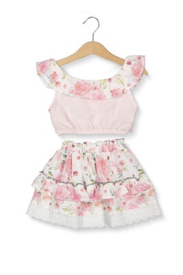Wholesale Baby Girls 2-Piece Blouse and Skirt Set 6-24M Boncuk Bebe 1006-6109 - Boncuk Bebe